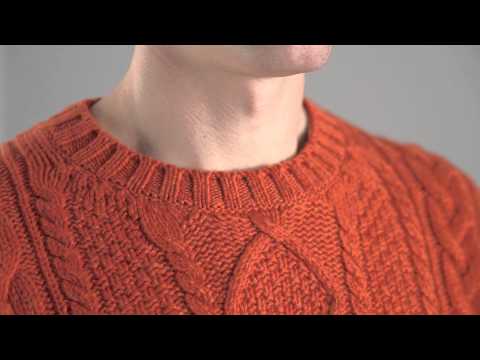 Hawick Knitwear Men's 100% Lambswool Chunky Cable Knit Pullover