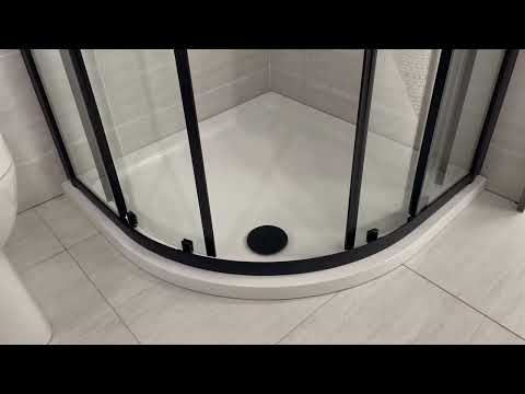 Nuie Pacific 900mm Quadrant Shower Enclosure - Black (20186)