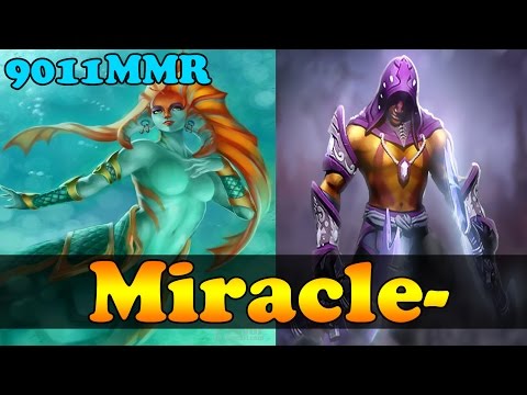 Miracle- 9011 MMR Plays Naga Siren And Anti-Mage - Pub Match Gameplay!