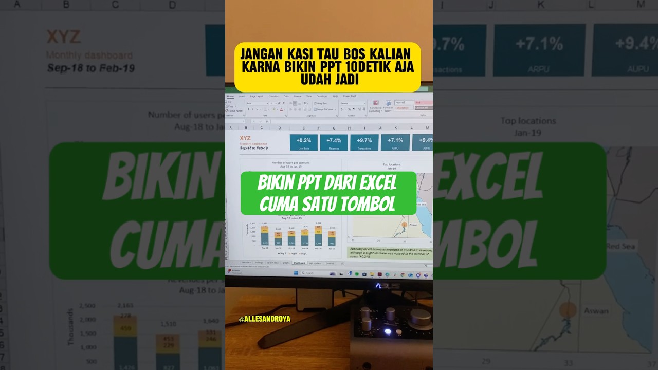 Aku share template ini dengan join course utama (link nya di bio yang linktree) #excel #powerpoint