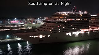 Cruise ship & Container Ship - Southampton at Night - DJI Mini 4 PRO Nightmode Freewell LPR Filter
