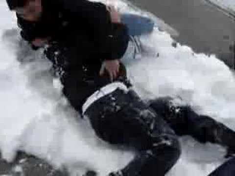 james baik an rob getting owned in the snow