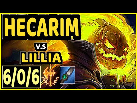 DJOKO (HECARIM) vs LILLIA - 6/0/6 KDA JUNGLE GAMEPLAY - EUW Ranked GRANDMASTER