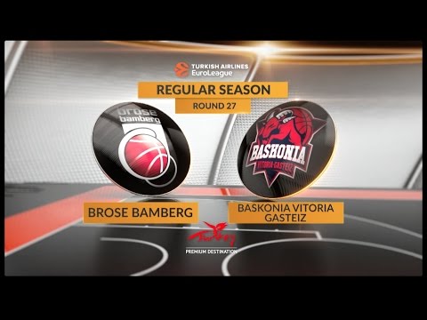 EuroLeague Highlights RS Round 27: Brose Bamberg 71-96 Baskonia Vitoria Gasteiz