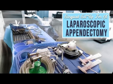 Surgical Set Up For A Laparoscopic Appendectomy