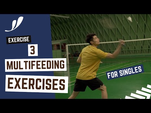 3 AWESOME feeding EXERCISES in SINGLES | Basic Feather | Badminton Training