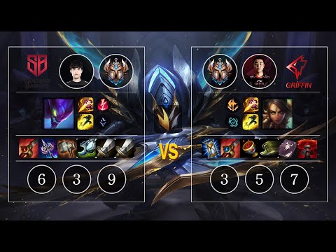 SB OnFleek Kha'Zix vs GRF GIDEON Nidalee Jungle - KR Challenger Patch 10.11