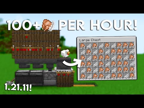 NEW MINECRAFT AUTOMATIC CHICKEN FARM 1.21.11 TUTORIAL (Easy)