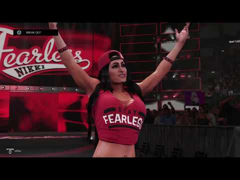 WWE 2K19 Candice Lerae VS Nikki Bella Barefoot Submission Match