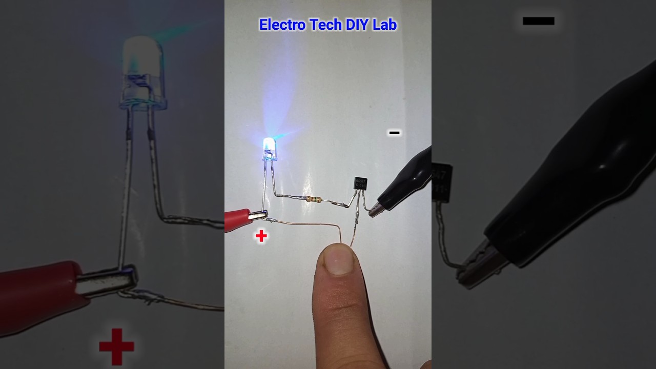 Touch Sensor with BC547 Transistor #bc547transistor #diy #touch #shorts