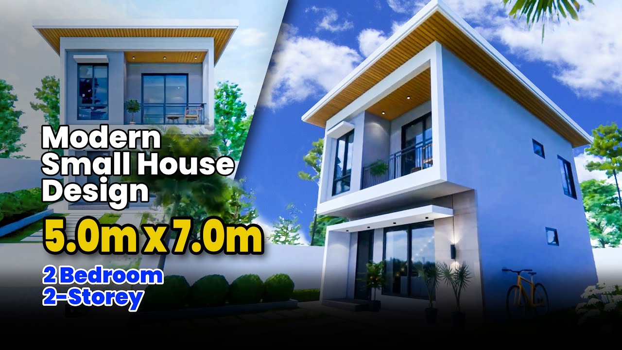 2-STOREY Small House | 5m x 7m with 2 BEDROOMS