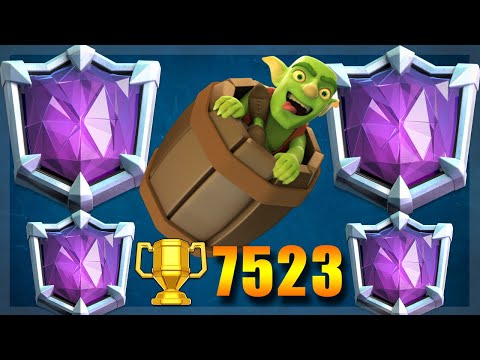 7500+ Trophy w/ Classic Logbait Deck ! Tesla Version - Clash Royale.