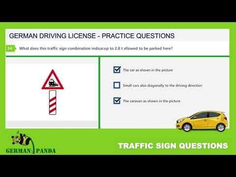 TRAFFIC SIGNS 7/32 | Driving License Germany | Theory Exam in English | Practice Test Questions