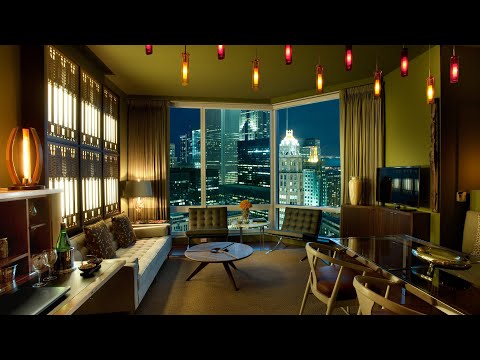 New York's night of thunderstorms and rain - 10 Hours rain on window  rain sounds  Cozy bedroom