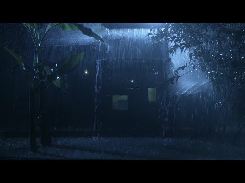 Dimentica L'insonnia e L'ansia per Addormentarti con Forti Piogge e Tuoni Intensi sul Tetto di Notte