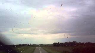 preview picture of video 'Cessna 150 Takeoff in Rain - Cresco, Iowa (KCJJ)'