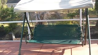 Boscovs Patio Swing Cushions, Seat Support and Canopy Fabric Replacement