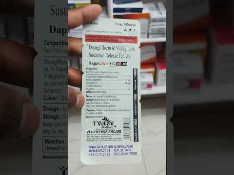 Vildagliptin 100 mg dapagliflozin 10 mg tablets (10x10 strip...