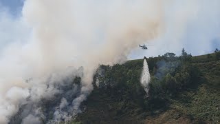 Wildfire at Cwmrheidol above the Vale of Rheidol railway and directly opposite my house.