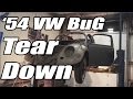 Classic VW BuGs 1954 Beetle Ragtop Sunroof Strip Tear Down Restoration Pt. 1-2