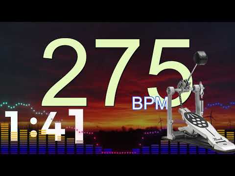 275BPM　BassDrum kick①　5minutes Drums Metronome