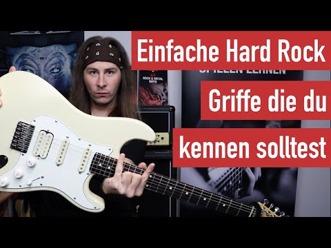 E-Gitarren Riffs lernen - Einfache aber klassische Hard Rock Griffe die du kennen solltest