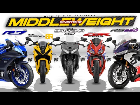 2024 Middleweight Sportbikes Spec Showdown!┃ R7 vs GSX-8R vs CBR650R vs Daytona 660 vs RS660