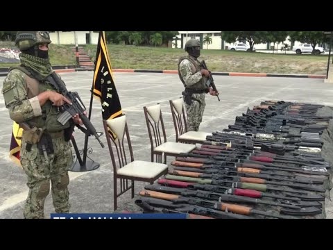 Fuerzas Armadas hallan arsenal de armas en Portoviejo