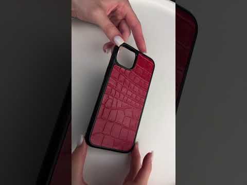Чехол для iPhone из натуральной итальянской кожи красный - фото 1 - id-p2792129077