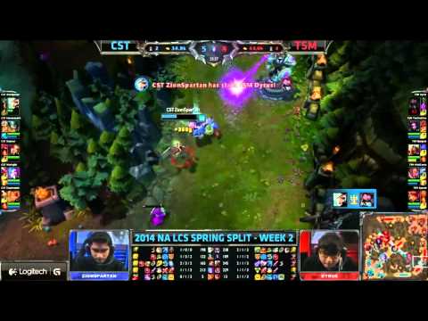 Highlights Coast vs TSM Season 4 NA LCS Spring Split 2014 Week 2 Day 2 TSM vs CST S4 W2D2