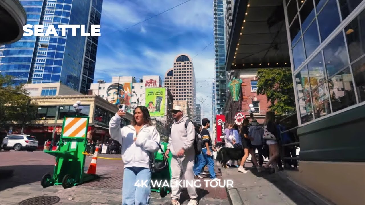 [4k] Seattle Walk Summer Crowds - Pike Place
