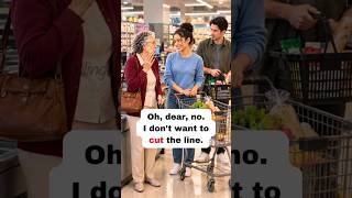 🛒 Why this man got angry over a simple queue | Supermarket scene #englishpractice #shorts