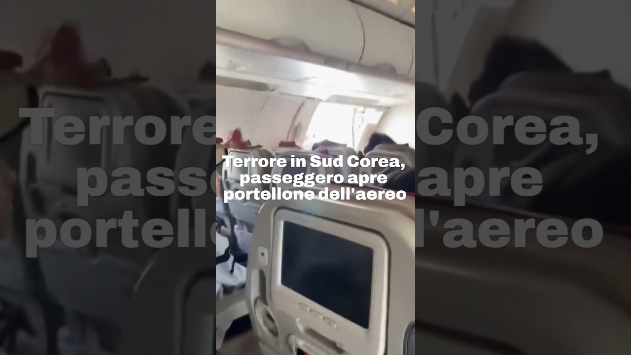 30enne apre lo sportello di emergenza su un aereo in volo in Corea del Sud. Non si conosce il motivo