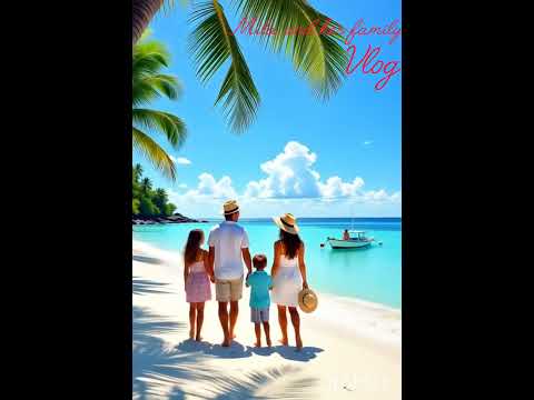 Mila and her family went to the beach#holiday #kids