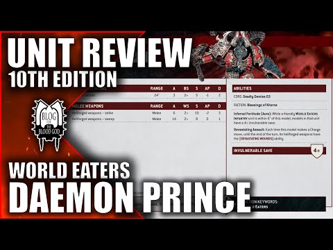 Daemon Prince Datasheet Review - 10th Edition - World Eaters