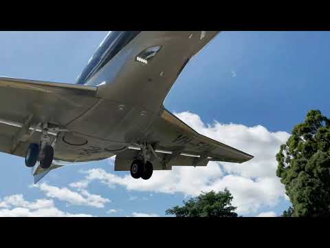 Close-up Video of the first Pilatus PC24 Jet landing at The Vale