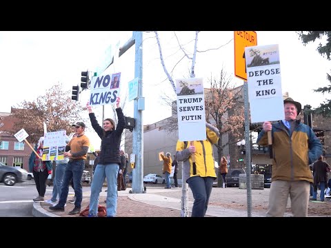 Dozens protest Trump, Musk in Bend