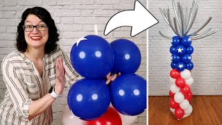 Flag Spiral Balloon Column