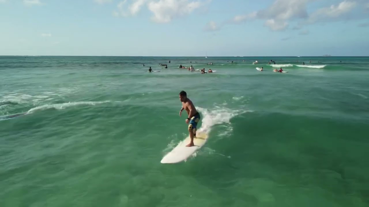 Patient surfing 3 months post Total Hip Replacement surgery
