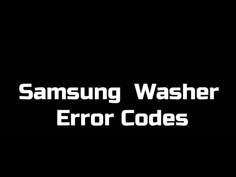 Samsung  Washer  Error Codes for Front-Load Models