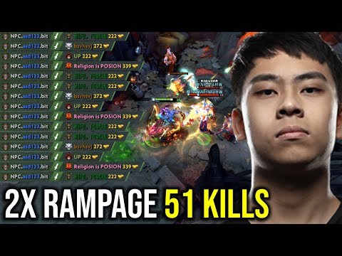 FOUNTAIN DIVING..!! Cancer 2x Rampage 51 Kills Slark by Ana 7.21c | Dota 2