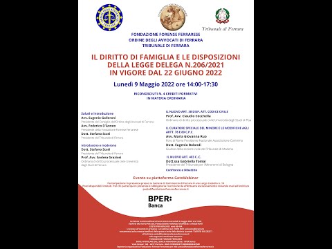 IL DIRITTO DI FAMIGLIA E LE DISPOSIZIONI DELLA LEGGE DELEGA N 206 2021 IN VIGORE DAL 22 GIUGNO 2022