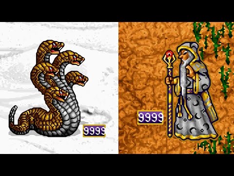 9999 Hydras vs 9999 Archmages - Heroes of Might and Magic 2 Battle (No Kiting)