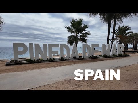 Explore Pineda de Mar, Spain – 4K Walk POV | Street & Seaside Ambience