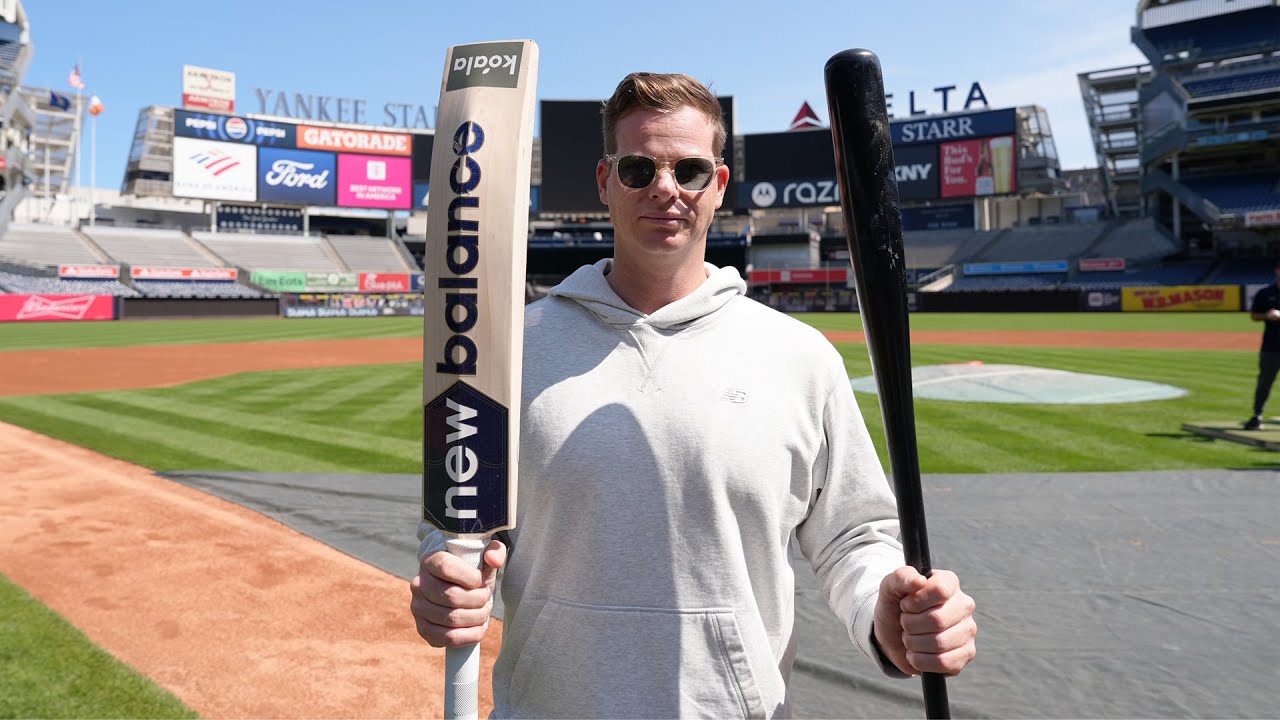 Baseball Bat vs Cricket Bat ft Steve Smith