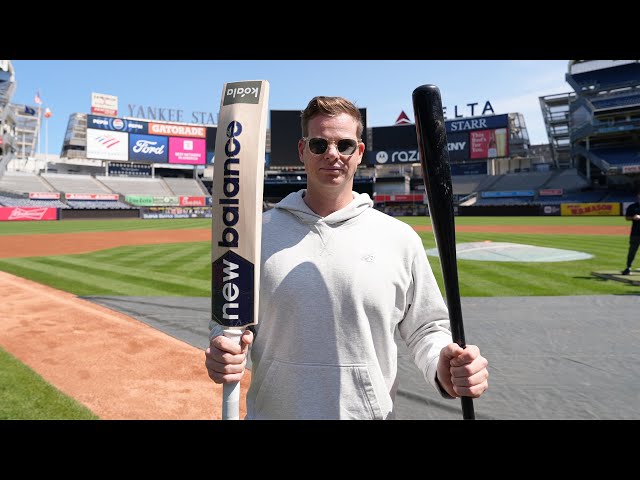 Baseball Bat vs Cricket Bat ft Steve Smith