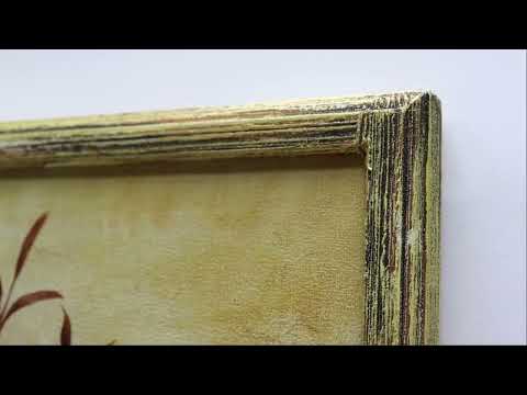 Миниатюра изображения товара Картина Декарт Коричневая ваза в полоску-3 8Л3455 (в раме)