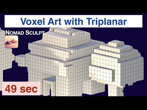 Quick Voxel Art effect with Triplanar - Nomad Sculpt