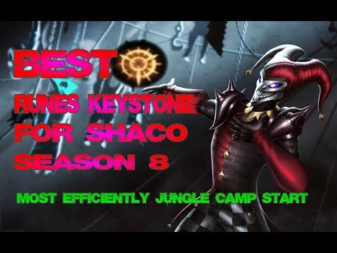 ★ BEST SHACO KEYSTONE RUNE SEASON 8 AND MOST EFFICIENTLY JUNGLE CAMP START