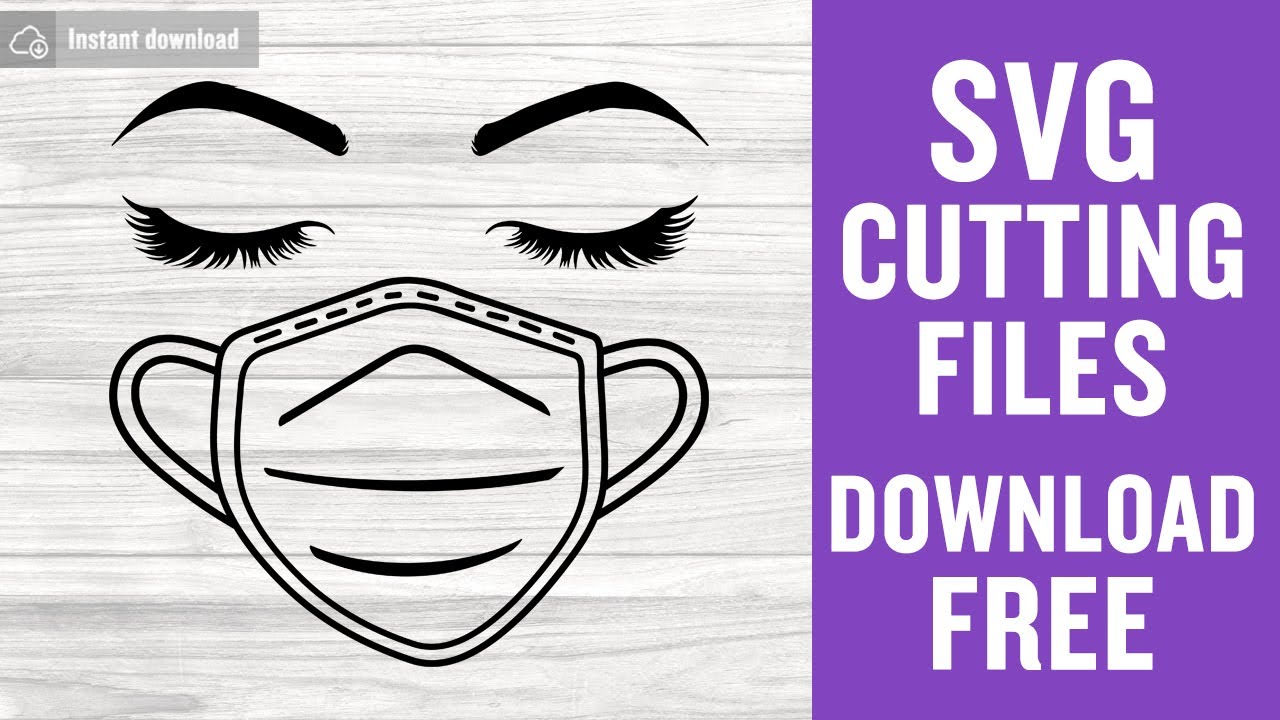 Eyelashes Mask Svg Free Cut File for Cricut
